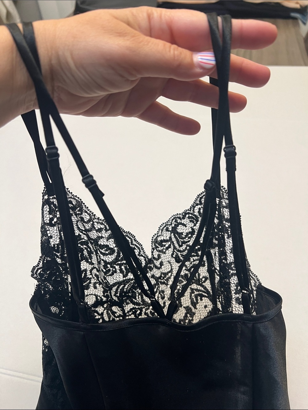 Y2K VICTORIA’S SECRET CROWN GOLD LABEL VAMP GOTH BLACK SLIP DRESS NIGHTIE XS - Picture 5 of 11
